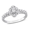 Mimi & Max 1/3ct Tdw Oval Round Diamond Vintage Engagement Ring 14k White Gold In White