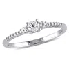Mimi & Max 1/3ct Tgw Created White Sapphire And Diamond Accent Ring In Sterling Silver In Silver
