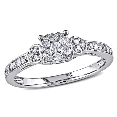 Mimi & Max 1/3ct Tw Diamond Engagement Ring 10k White Gold In Neutral