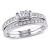 Mimi & Max 1/3ct Tw Princess Cut Baguette Diamond Bridal Set 10k White Gold In White