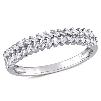 Mimi & Max 1/3ct Tw Tapered Baguette Diamond Ring 14k White Gold