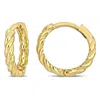 Mimi & Max 13mm Twist Mini Hoop Earrings In 14k Yellow Gold In Gold