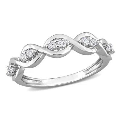 Mimi & Max 1/4ct Dew Created Moissanite Anniversary Ring In Sterling Silver