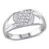 Mimi & Max 1/4ct Tdw Diamond Men's Ring 10k White Gold In White