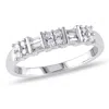 Mimi & Max 1/4ct Tw Baguette Round Diamond Anniversary Band 10k White Gold In White