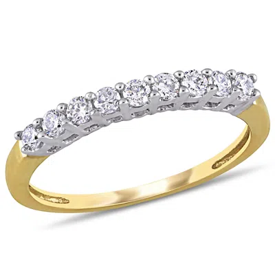 Mimi & Max 1/4ct Tw Diamond Anniversary Band 10k Yellow Gold In White