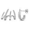 Mimi & Max 1/4ct Tw Diamond Claw Cuff Stud Earrings In 14k Yellow Gold