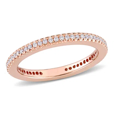 Mimi & Max 1/4ct Tw Diamond Eternity Ring 14k Rose Gold In Gray