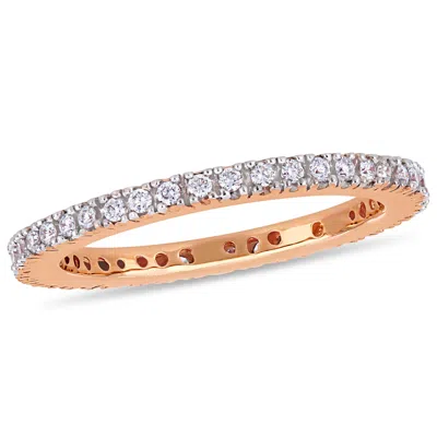 Mimi & Max 1/4ct Tw Diamond Eternity Ring 14k Rose Gold In White