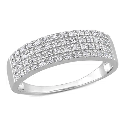 Mimi & Max 1/4ct Tw Diamond Pave Anniversary Band Sterling Silver