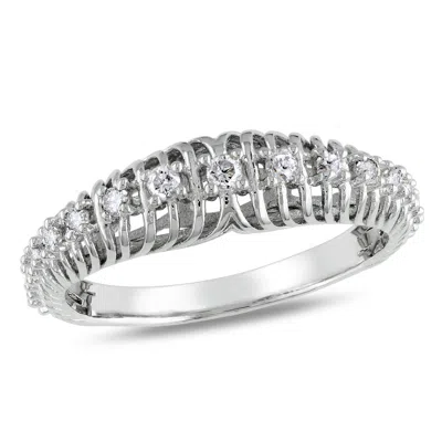Mimi & Max 1/4ct Tw Diamond Ring Sterling Silver In White