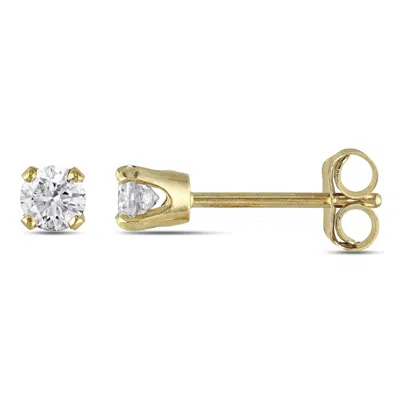 Mimi & Max 1/4ct Tw Diamond Stud Earrings 10k Yellow Gold In White