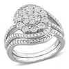 Mimi & Max 1/4ct Tw Diamond Vintage Bridal Set Sterling Silver In White