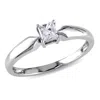 Mimi & Max 1/4ct Tw Princess Cut Diamond Solitaire Engagement Ring 10k White Gold In White