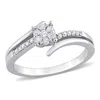 Mimi & Max 1/5ct Tdw Diamond Floral Cluster Ring 14k White Gold In White