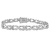 Mimi & Max 1/5ct Tdw Diamond Infinity Link Bracelet In Sterling Silver - 7.25 In. In Silver