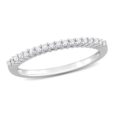 Mimi & Max 1/5ct Tw Diamond Anniversary Band In Sterling Silver In White