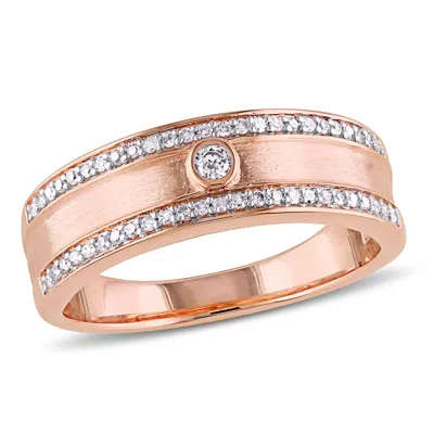 Mimi & Max 1/5ct Tw Diamond Ring 10k Rose Gold In White