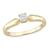 Mimi & Max 1/5ct Tw Diamond Solitaire Engagement Ring 10k Yellow Gold In White
