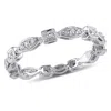 Mimi & Max 1/5ct Tw Diamond Vintage Eternity Ring 10k White Gold In White