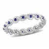 Mimi & Max 1/6ct Tgw Created Blue Sapphire Infinity Eternity Ring 10k White Gold In Blue