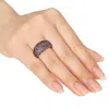 Mimi & Max 1/6ct Tw Diamond 1 4/5ct Tgw Pink Sapphire Ring Sterling Silver In Pink