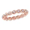 Mimi & Max 1/6ct Tw Diamond Infinity Eternity Ring 10k Rose Gold In White