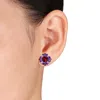 Mimi & Max 17 3/4ct Tgw Garnet And African Amethyst Jewelry Set Sterling Silver In Multi