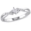 Mimi & Max 1/7ct Tw Princess Cut Diamond Engagement Ring 10k White Gold In White