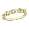 Mimi & Max 1/8ct Tdw Diamond Link Ring 14k Yellow Gold In White