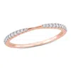 Mimi & Max 1/8ct Tw Diamond Eternity Ring 14k Rose Gold In White