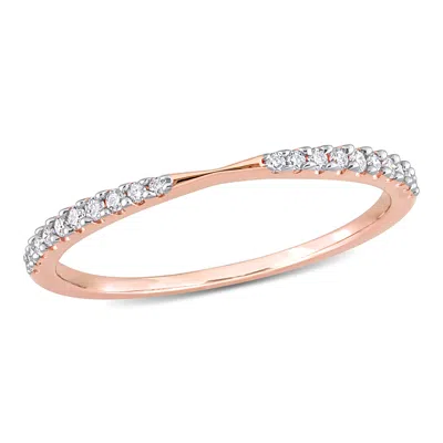 Mimi & Max 1/8ct Tw Diamond Eternity Ring 14k Rose Gold In White