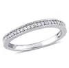 Mimi & Max 1/8ct Tw Diamond Wedding Band In Sterling Silver In Silver