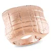 Mimi & Max 18k Gold Plated Rosetone Ring Matte And Sparkling Finish In Multi