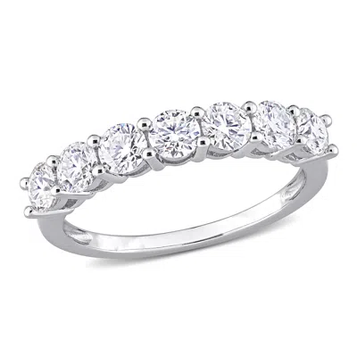 Mimi & Max 1ct Dew Created Moissanite Anniversary Band In Sterling Silver In White