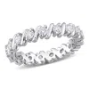 Mimi & Max 1ct Dew Created Moissanite Eternity Band In Sterling Silver In White