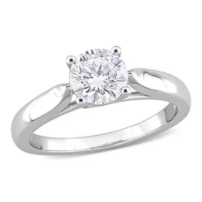 Mimi & Max 1ct Dew Created Moissanite Solitaire Engagement Ring In Sterling Silver
