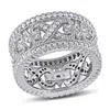 Mimi & Max 1ct Tdw Diamond Scroll Vintage Eternity Band In 14k White Gold In White