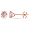 MIMI & MAX 1CT TGW MORGANITE STUD EARRINGS IN 10K ROSE GOLD