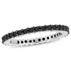 Mimi & Max 1ct Tw Black Diamond Eternity Ring Sterling Silver In Black