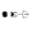 Mimi & Max 1ct Tw Black Diamond Stud Earrings In 14k White Gold In Black