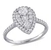 Mimi & Max 1ct Tw Diamond Pear Shape Composite Engagement Ring 10k White Gold In White