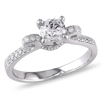 Mimi & Max 1ct Tw Diamond Raised Engagement Ring 14k White Gold