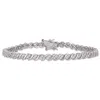 Mimi & Max 1ct Tw Diamond S-shape Tennis Bracelet In Sterling Silver In White