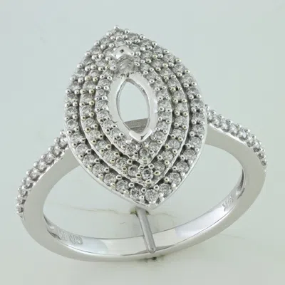 Mimi & Max 1ct Tw Marquise Diamond Engagement Ring 14k White Gold