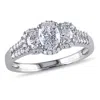Mimi & Max 1ct Tw Oval 3-stone Diamond Engagement Ring 14k White Gold In White