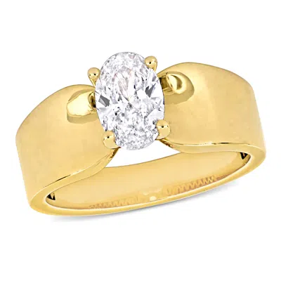 Mimi & Max 1ct Tw Oval-cut Diamond Solitaire Ring In 14k Yellow Gold