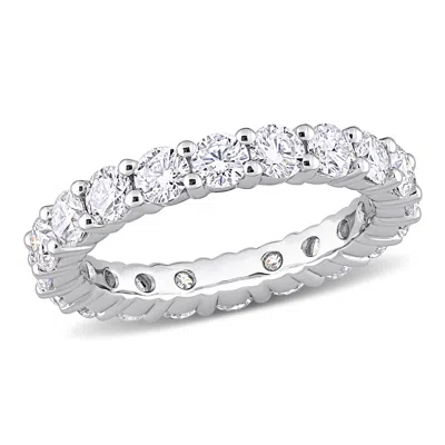 Mimi & Max 2 1/2ct Dew Created Moissanite Eternity Band In Sterling Silver In White