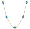 Mimi & Max 2 1/2ct Tgw Citrine And 1/4ct Tw Diamond Station Necklace In 14k Yellow Gold