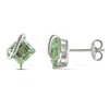 Mimi & Max 2 1/4ct Tgw Green Quartz Stud Earrings In Sterling Silver In Green